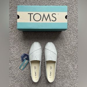 Toms Gray Chambray Alpargata Slip-Ons - Size 7.5 (Women’s)